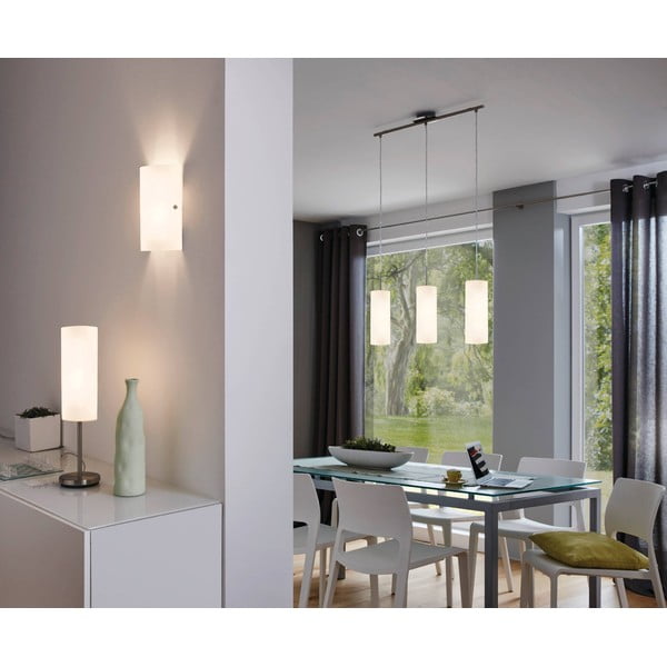 Fehér-ezüstszínű függőlámpa üveg búrával TROY 3 – EGLO-image-2