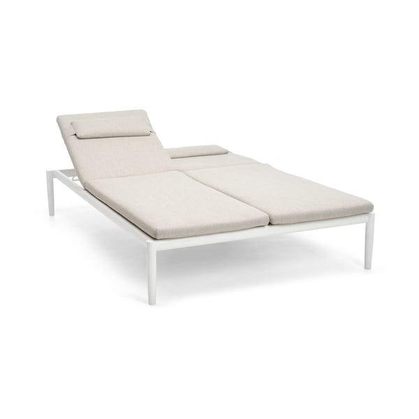 Krémszínű fém kerti napozóágy Switch – Diphano-image-2