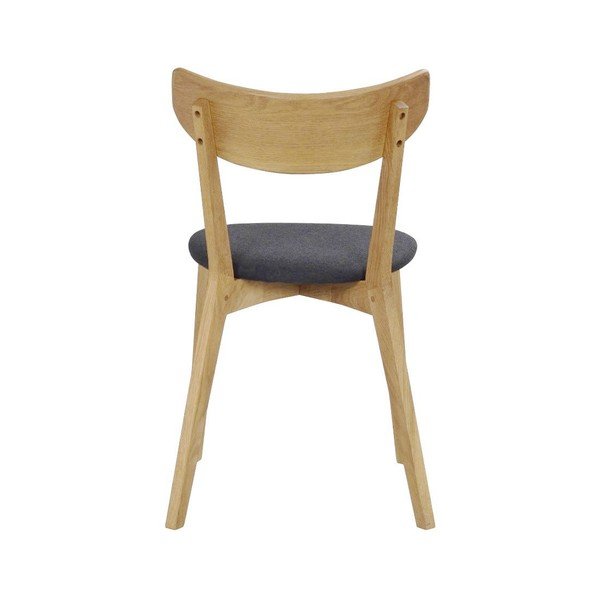 Ami barna tölgyfa étkezőszék sötétszürke ülőrésszel - Rowico-image-4