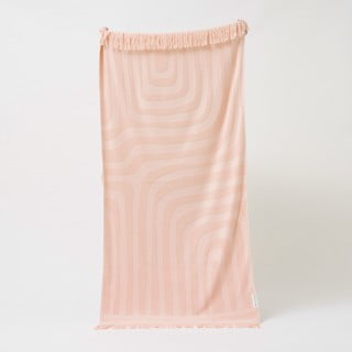 Luxe rózsaszín pamut strandtörülköző , 160 x 90 cm - Sunnylife