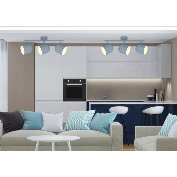 Világoskék mennyezeti lámpa fém búrával 55x10 cm Azuro – Candellux Lighting-image-1