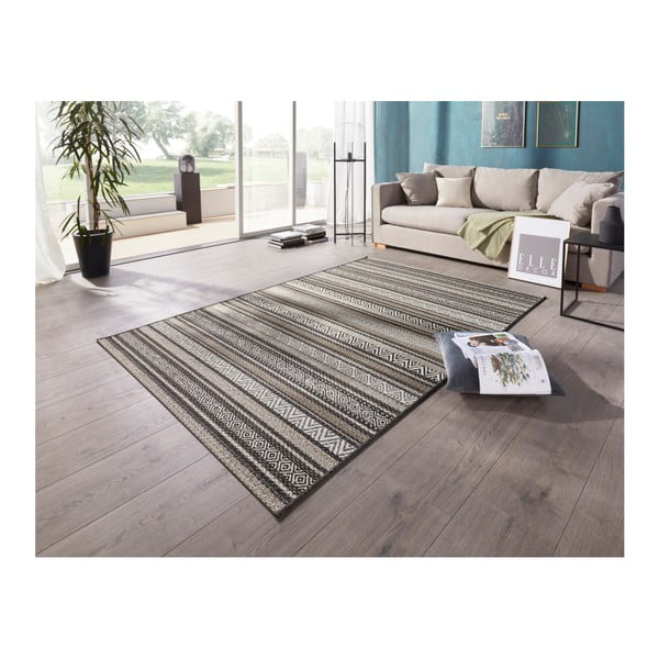 Bloom Rodez fekete-barna kültéri/beltéri szőnyeg, 80 x 150 cm - Elle Decoration-image-1