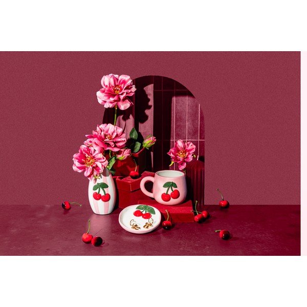 Dolomit kézzel festett váza Cherry – Sass & Belle-image-2