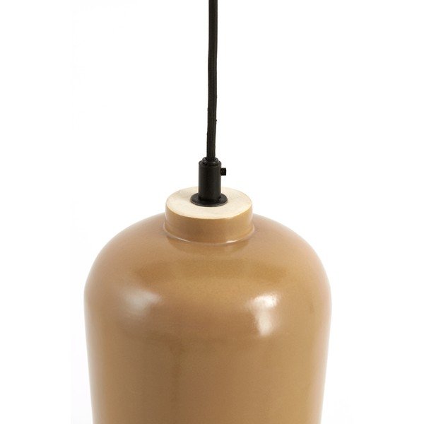 Barna mennyezeti lámpa kerámia búrával ø 18 cm Dena – Light & Living-image-2