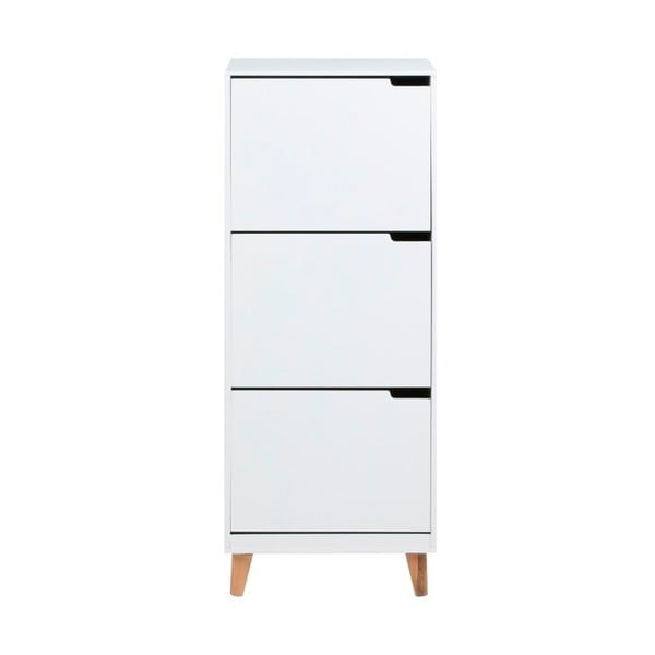 Mitra fehér cipősszekrény billenő fiókokkal - Actona-image-1