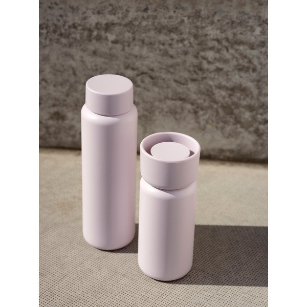 Világos rózsaszín rozsdamentes acél termobögre 400 ml Singles – Zone-image-2