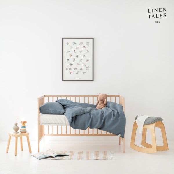 Egyszemélyes len gyerek ágyneműhuzat 140x200 cm – Linen Tales-image-1