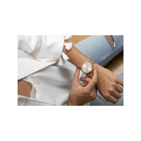 Elisabeth karóra rózsaarany rozsdamentes acél pánttal - Annie Rosewood-image-3