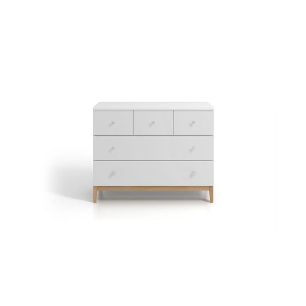 Livia 32 tömör borovi fenyő komód - SKANDICA-image-1