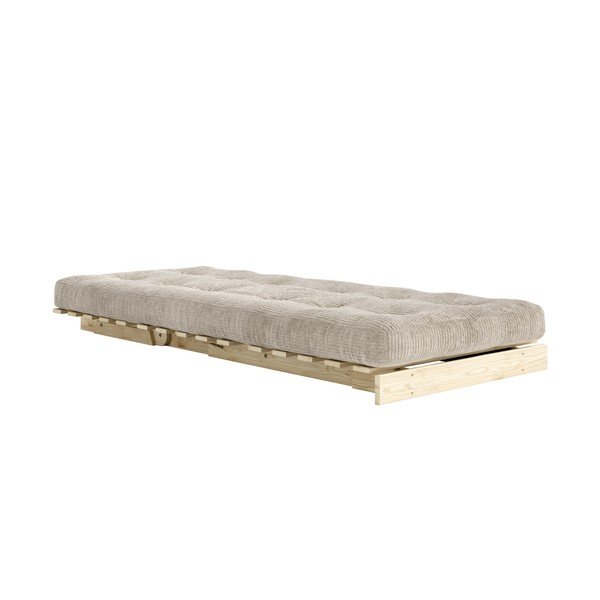 Krémszínű kinyitható kordbársony futon fotel Roots – Karup-image-1