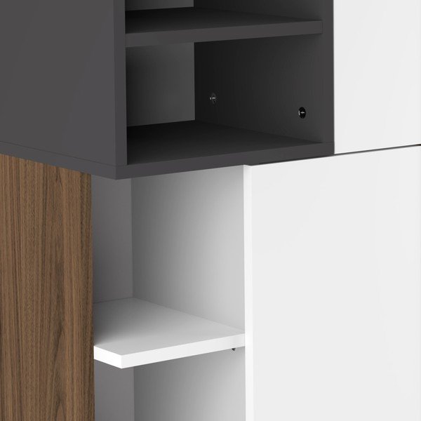 Kube fehér fürdőszobaszekrény szürke polcokkal - TemaHome-image-3