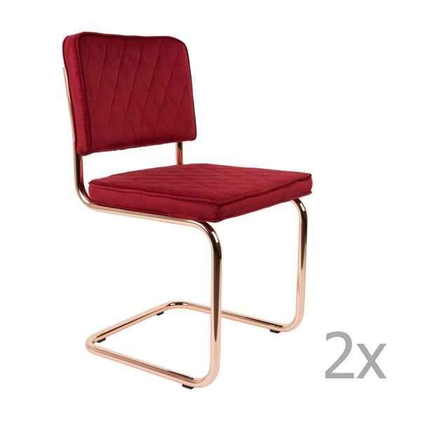 Diamond 2 db piros szék - Zuiver
