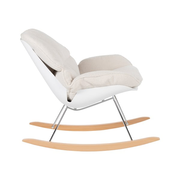 Krémszínű buklé hinta fotel Rocky – White Label-image-3