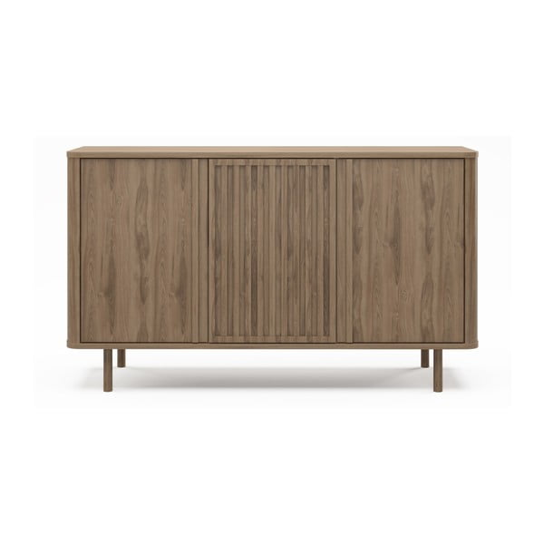 Natúr színű komód tölgyfa dekorral 138x80x40 cm Salma – Marckeric