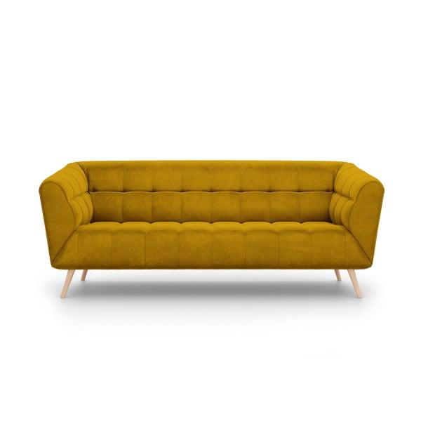 Étoile sárga bársony kanapé, 210 cm - Interieurs 86