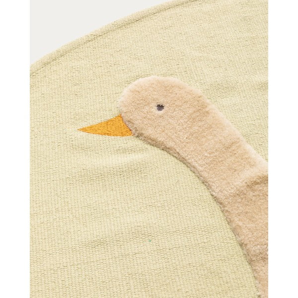 Világossárga pamut gyerek szőnyeg ø100 cm Milu – Kave Home-image-4