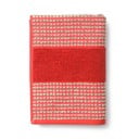 Piros frottír bio pamut fürdőlepedő 70x140 cm Check – JUNA