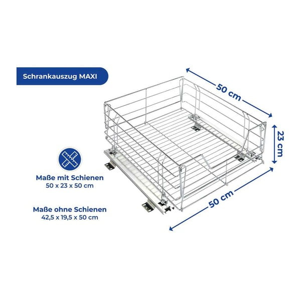 Slide rozsdamentes acél kihúzható polc - Maximex-image-2