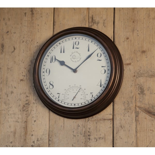 Time kültéri falióra hőmérővel - Esschert Design-image-1