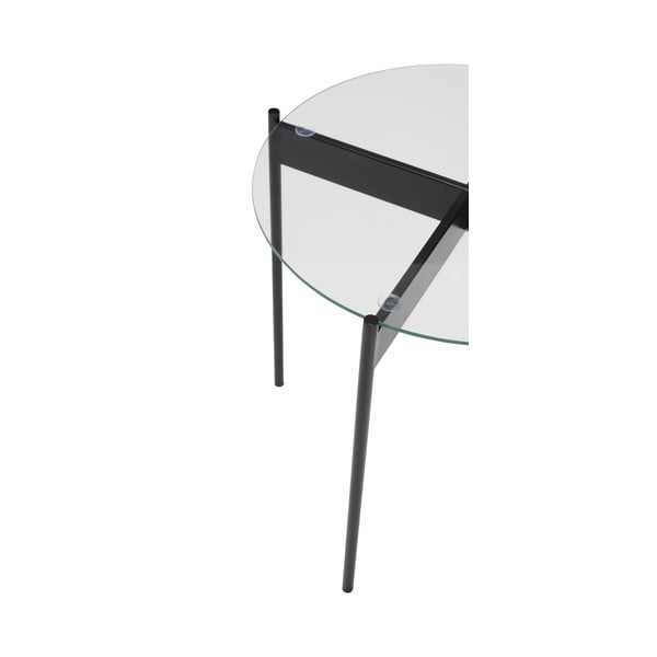 Kerek tárolóasztal üveg asztallappal ø 45 cm Beam – Hübsch-image-2