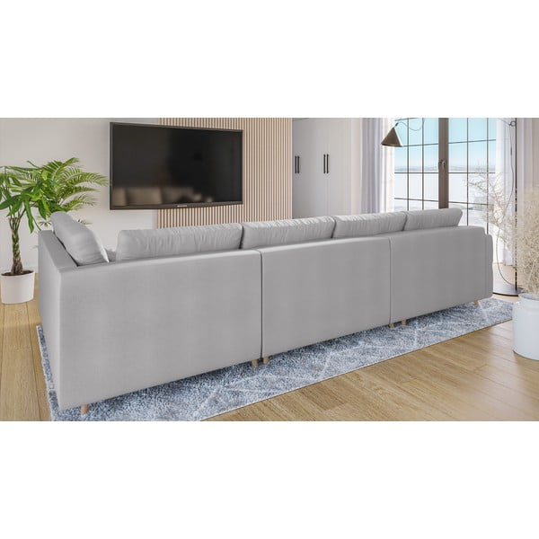 Világosszürke sarokkanapé (bal oldali) Ariella – Ropez-image-3