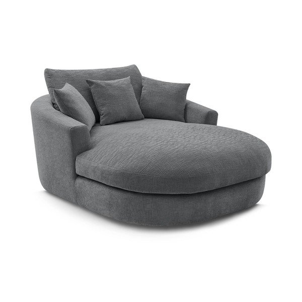 Szürke zsenília fotel Belem – Bobochic Paris