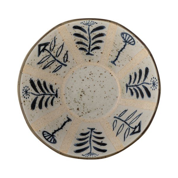 Világoskék-krémszínű agyagkerámia tálka 500 ml Leonie – Bloomingville-image-3