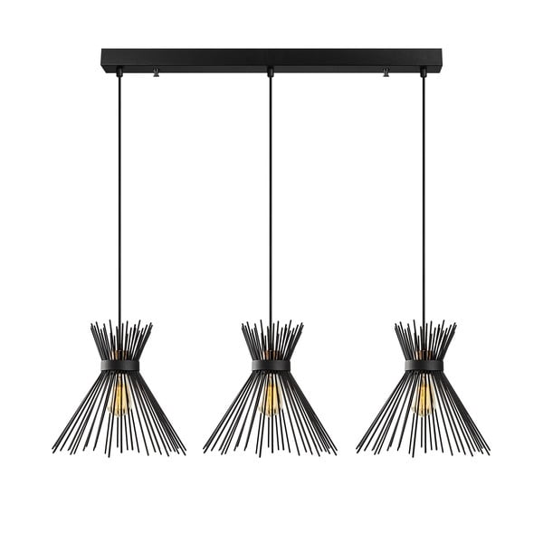 Kirpi fekete függőlámpa 3 izzóval - Opviq lights-image-2