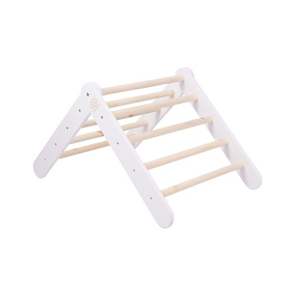 Fehér borovi fenyő pikler háromszög 46x87x60 cm Montessori – Meowbaby-image-4