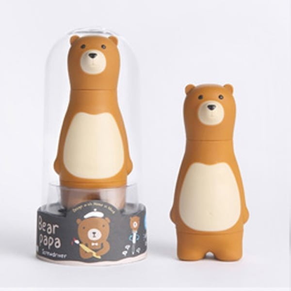 Bear barna cserélhető fejű csavarhúzó készlet - Gift Republic