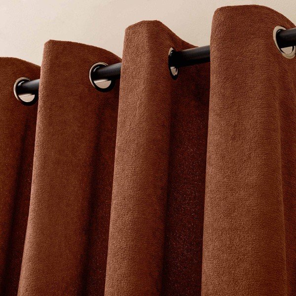 Terrakotta színű buklé függöny 140x260 cm Winona – douceur d'intérieur-image-2