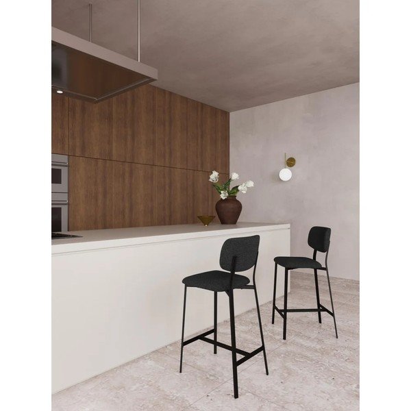 Sötétszürke kárpitozott bárszék szett 2 db-os (ülésmagasság 68,5 cm) Alison – Actona-image-1