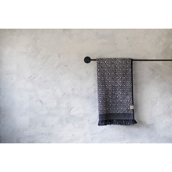 Fekete-fehér pamut törölköző 50x95 cm Morocco – Mette Ditmer Denmark-image-2