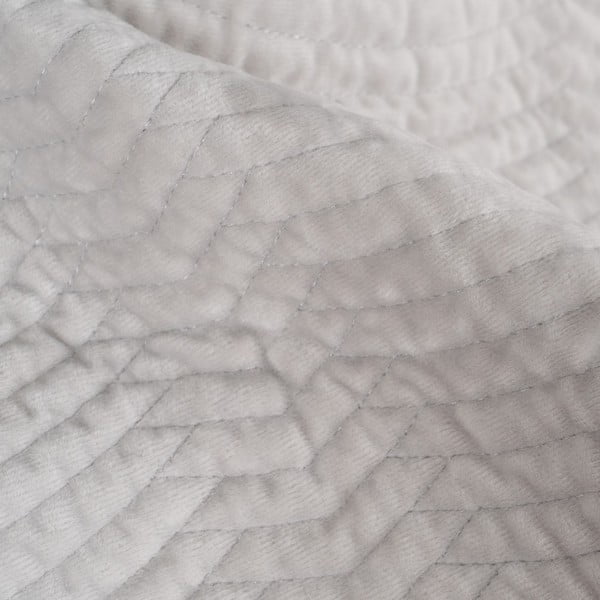Krémszínű bársony steppelt ágytakaró 180x260 cm – Ixia-image-2