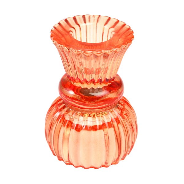 Narancssárga alacsony üveg gyertyatartó - Rex London-image-1