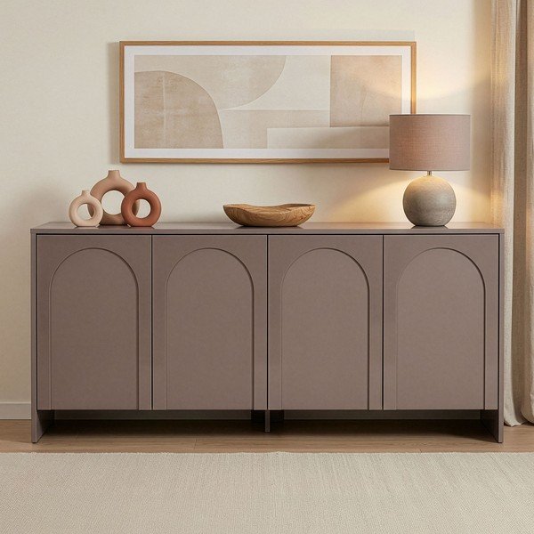 Szürkésbarna komód 180x80x45 cm Arlen  – Kalune Design-image-1