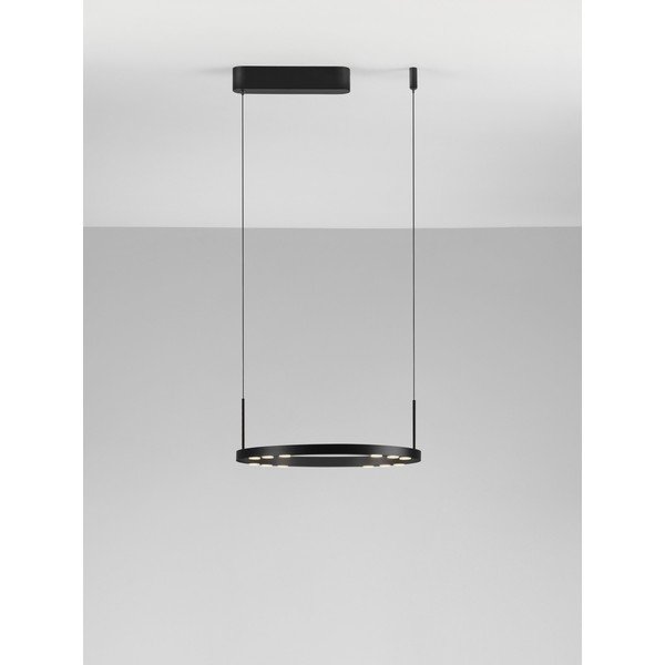 Matt fekete alumínium LED dimmelhető függőlámpa ø 40 cm Lunette – Nova Luce-image-4