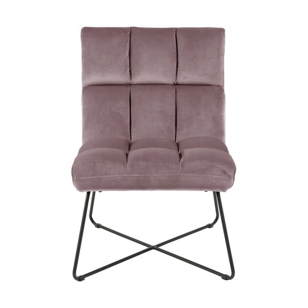 Rózsaszín bársony fotel Alba – Actona-image-2