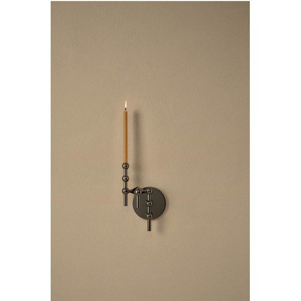 Fényes fekete fém váza (magasság 10 cm) Nagel – STOFF Nagel-image-3