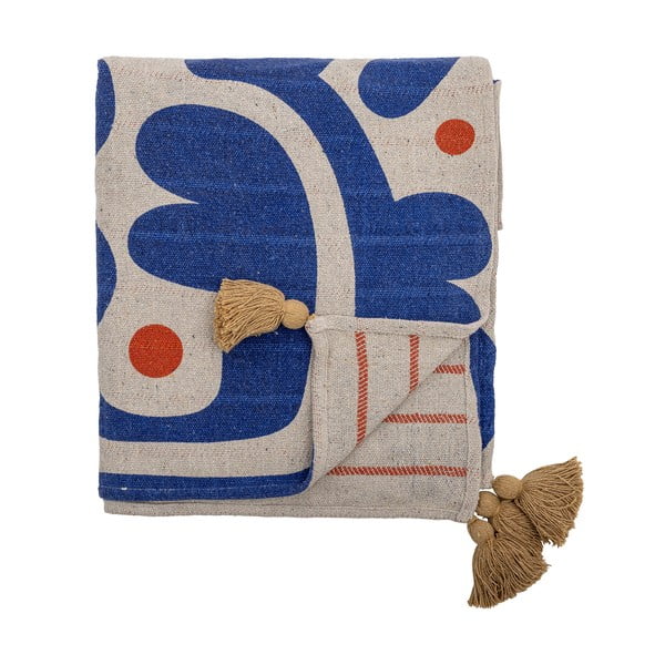 Kék takaró 130x160 cm Eviaya – Bloomingville