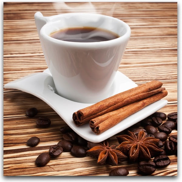 Glasspik Coffee II fali kép, 30 x 30 cm - Styler-image-2