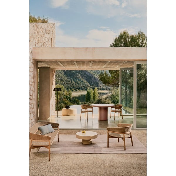 Natúr színű tömörfa kerti fotel Arinella – Kave Home-image-2