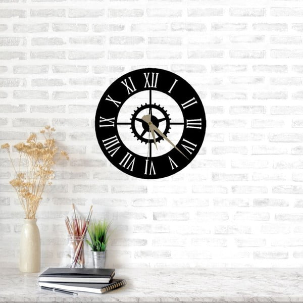 Arbat Clock fekete fém falióra, ⌀ 49 cm