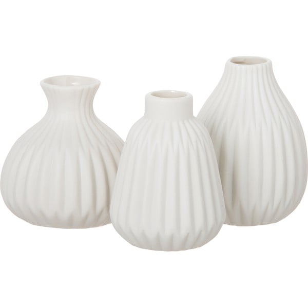 Palo 3 db-os fehér porcelán váza szett - Westwing Collection