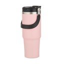 Világos rózsaszín rozsdamentes acél utazó ivópalack 1 l Eco – Ladelle