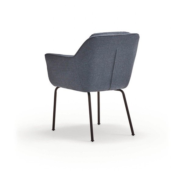 Kék kárpitozott karfás étkezőfotel Sadira – Teulat-image-4