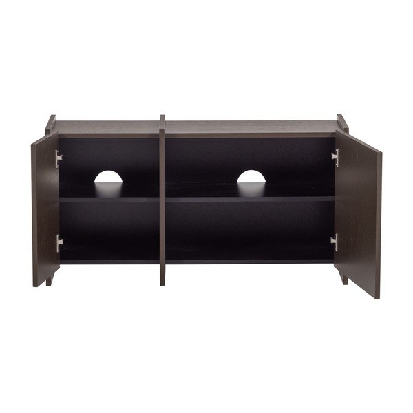 Sötétbarna TV-állvány kőrisfa dekorral 102x53x44 cm Brock – WOOOD-image-3