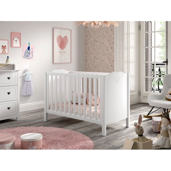 Fehér borovi fenyő babaágy 60x120 cm Amori – Vipack-image-1