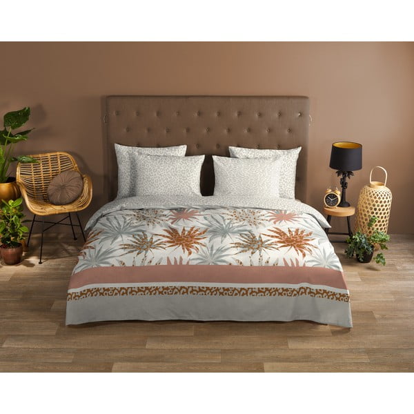 Fehér-világosszürke egyszemélyes pamut ágyneműhuzat 140x200 cm – Good Morning-image-1