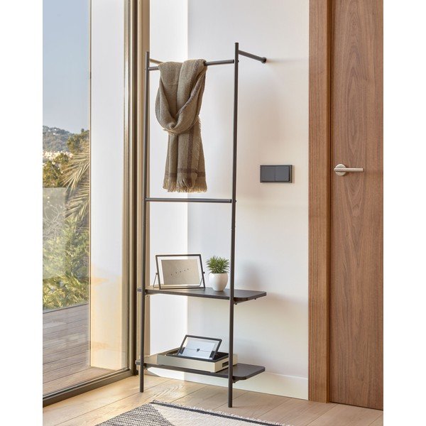 Galatia fekete fém fali előszoba bútor - Kave Home-image-1